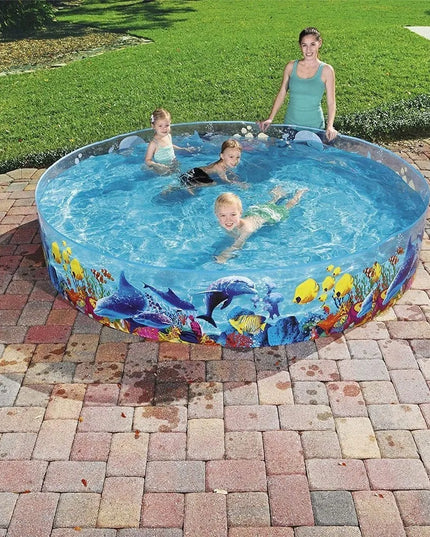 Bestway pripučiamas sodo baseinas vaikams Akvariumas 244 x 46 cm