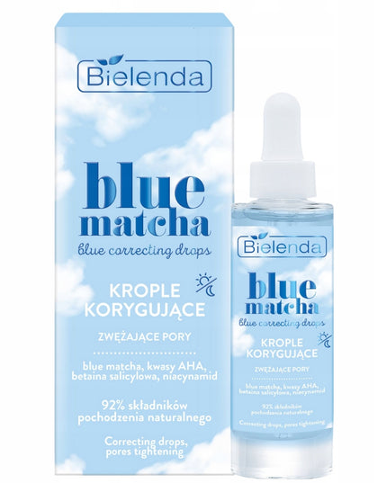 Bielenda Blue Matcha dovanų rinkinys: veido putos-kremas, tonikas ir koreguojantys lašai
