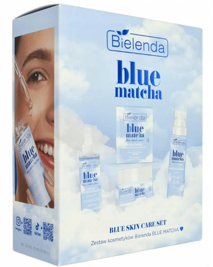 Bielenda Blue Matcha dovanų rinkinys: veido putos-kremas, tonikas ir koreguojantys lašai