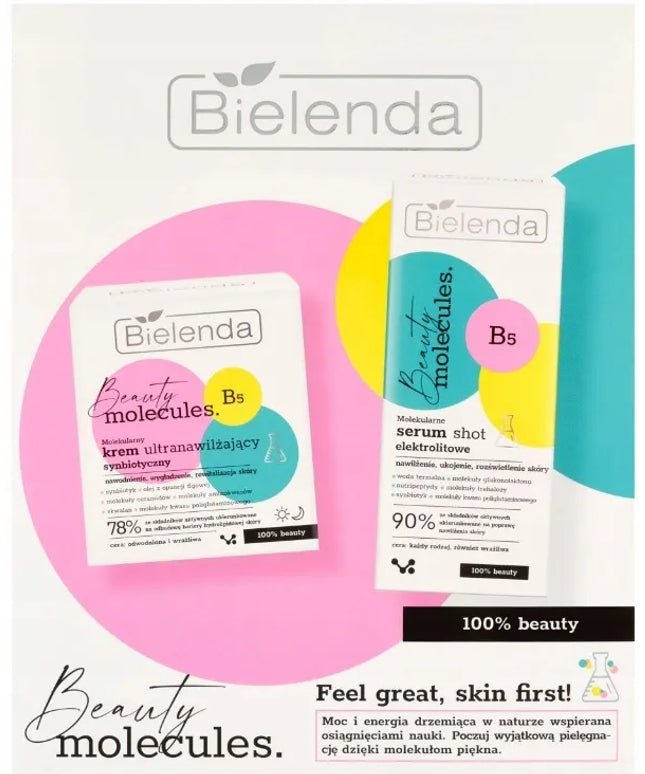 Bielenda dovanų rinkinys Beauty Molecules itin drėkinantis kremas + serumas