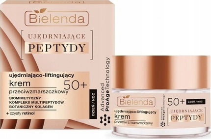 Bielenda Ujędrniające Peptydy stangrinamasis kremas dienai ir nakčiai 50+