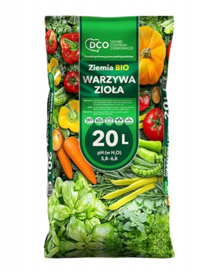 BIO žemė daržovėms ir žolelėms, ekologiškas substratas pomidorams ir auginimui vazonuose 20L