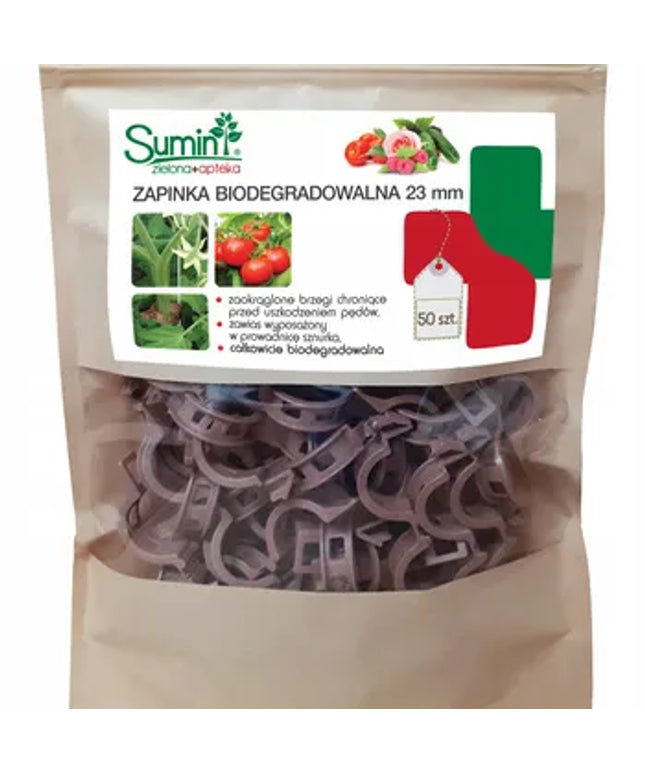 Biologiškai skaidūs augalų spaustukai Sumin 50 vnt.