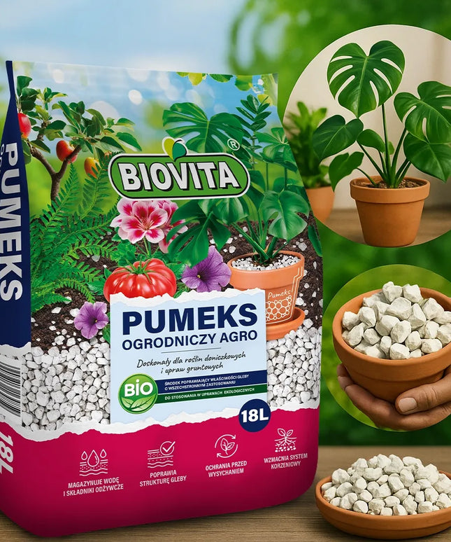 Biovita sodininkystės pemza 18L, 100% natūrali BIO drenažo priemonė