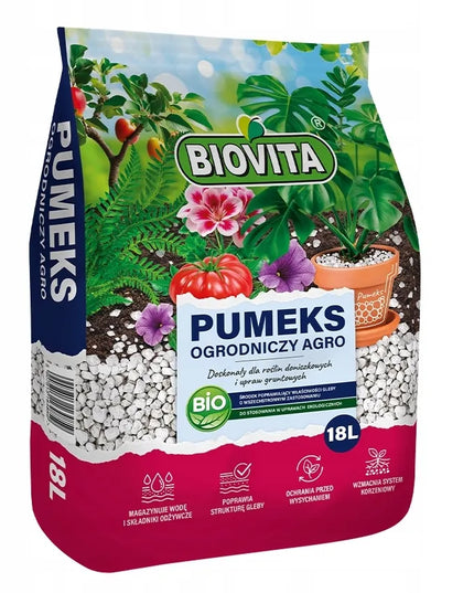 Biovita sodininkystės pemza 18L, 100% natūrali BIO drenažo priemonė