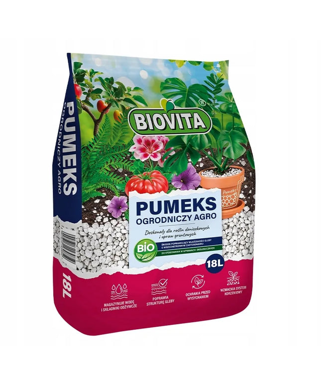 Biovita sodininkystės pemza 18L, 100% natūrali BIO drenažo priemonė