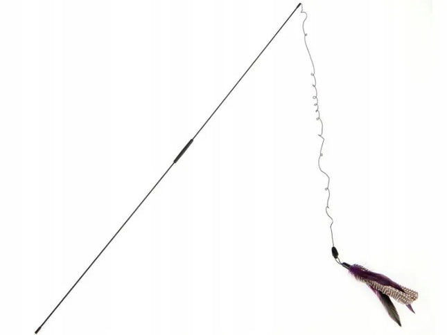 BIRD ilga XXL meškerė katėms – žaislas su tikromis plunksnomis, 190 cm