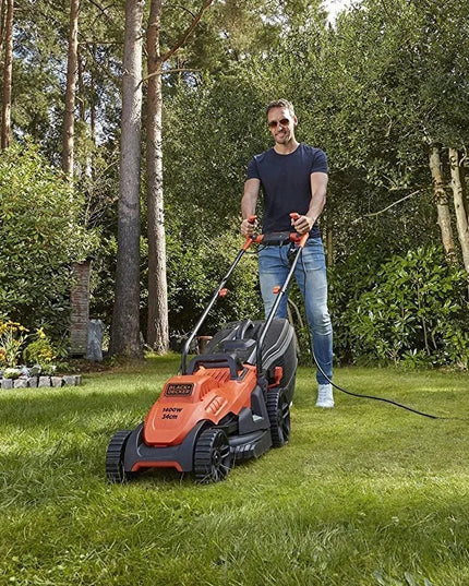 Black&Decker BEMW461BH elektrinė vejapjovė / 1400W / 34 cm pjovimo plotis / 40 l krepšys