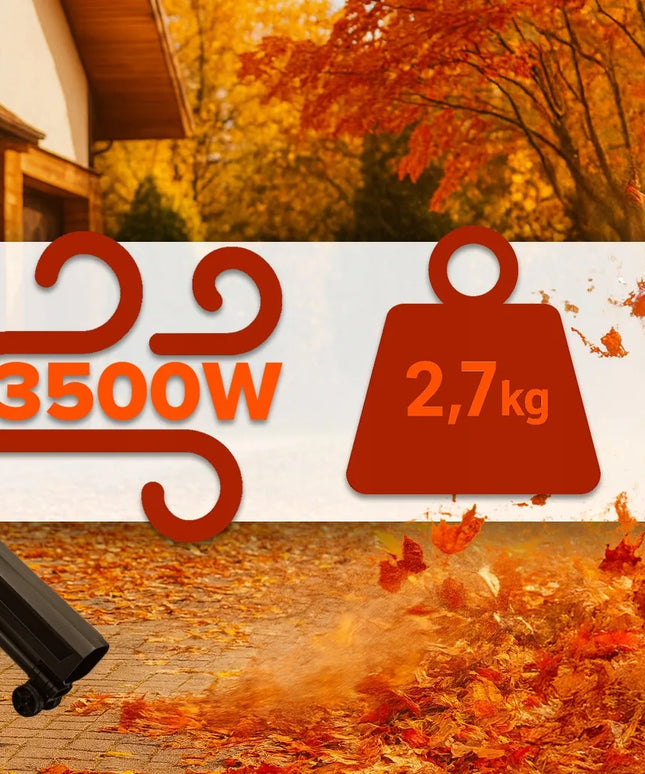 BLOW elektrinis lapų pūstuvas, siurblys ir smulkintuvas 3500W 42L 3in1