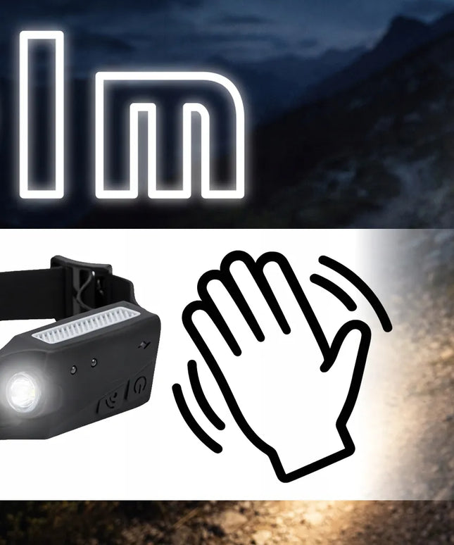 BLOW LED XPE COB priekinis žibintas su judesio jutikliu 350 lm vandeniui atsparus