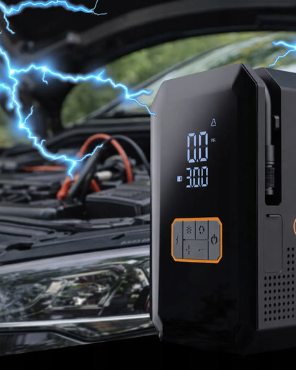 BLOW Oro kompresorius, jump starteris, 16000 mAh, 10,3 barų, skirtas automobiliams ir dviračiams