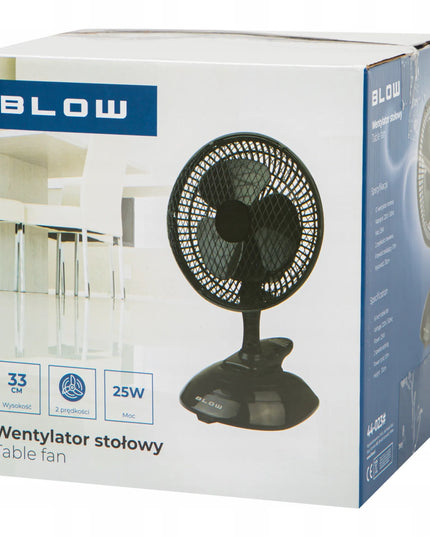 BLOW stalinis ventiliatorius 2in1 tylus su spaustuku stovimas 25W 20cm