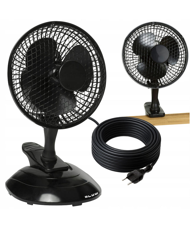 BLOW stalinis ventiliatorius 2in1 tylus su spaustuku stovimas 25W 20cm