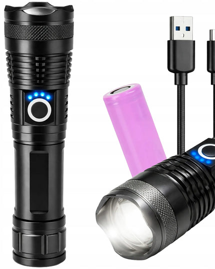 BLOW taktinis LED rankinis žibintuvėlis 2700 lm vandeniui atsparus IP44 aliuminis su priartinimo funkcija