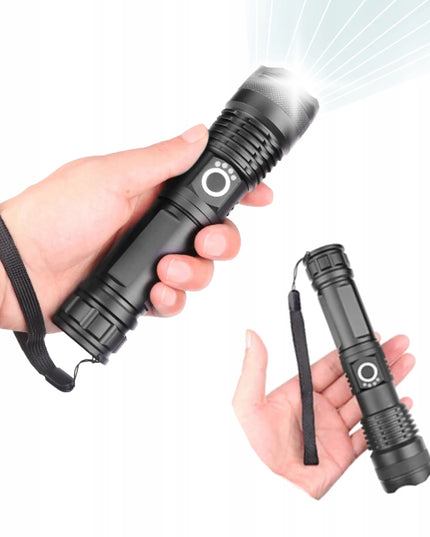 BLOW taktinis LED rankinis žibintuvėlis 2700 lm vandeniui atsparus IP44 aliuminis su priartinimo funkcija