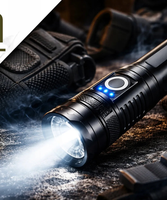 BLOW taktinis LED rankinis žibintuvėlis 2700 lm vandeniui atsparus IP44 aliuminis su priartinimo funkcija