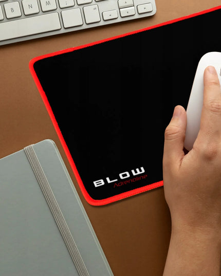 BLOW žaidimų ir biuro pelės kilimėlis – didelis, juodas, lengvai valomas