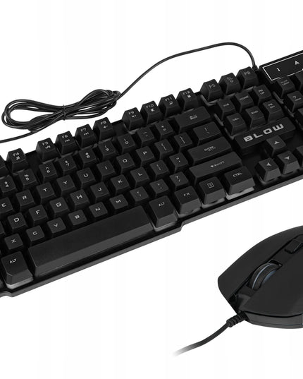 BLOW žaidimų klaviatūros ir pelės rinkinys, LED RGB apšvietimas