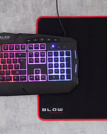 BLOW žaidimų pelės kilimėlis 350x440 XL biuro juodas elastingas kilimėlis