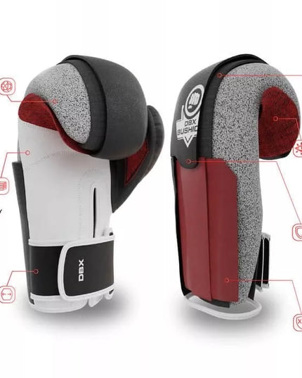 Bokso pirštinės 14oz - DBX Bushido Phantom White - Valor Series