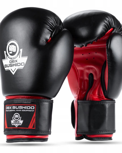 Bokso pirštinės DBX BUSHIDO ARB-407 juodos/raudonos 14 oz
