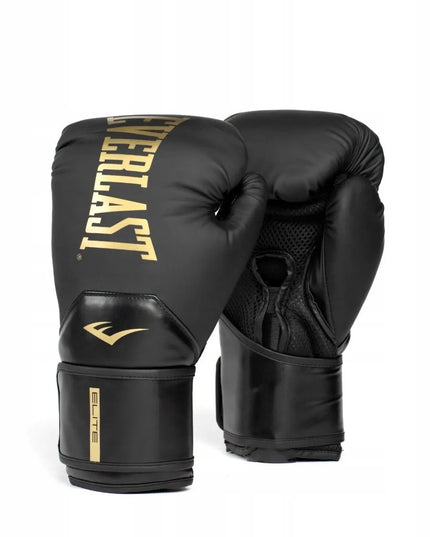 Bokso pirštinės Everlast Elite 2 Black/Gold 12 oz.