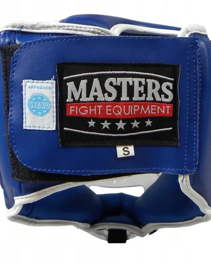 Bokso šalmas su kauke MASTERS FIGHT EQUIPMENT KSSPU-M, dydis S - mėlynas