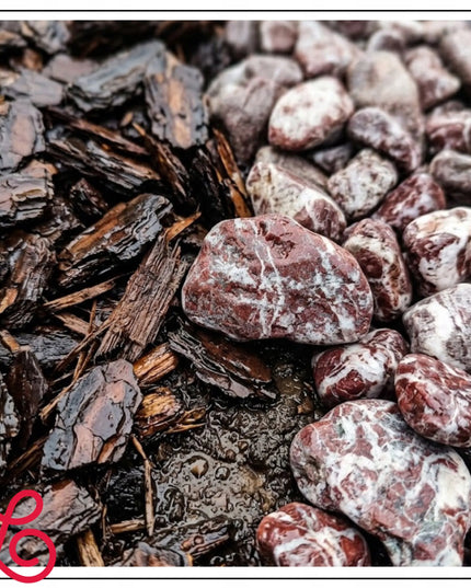 BORDO PRIME dekoraciniai akmenukai sodui 2-4 cm, raudoni, 2 kg