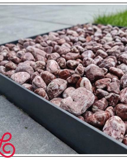 BORDO PRIME dekoraciniai akmenukai sodui 2-4 cm, raudoni, 2 kg