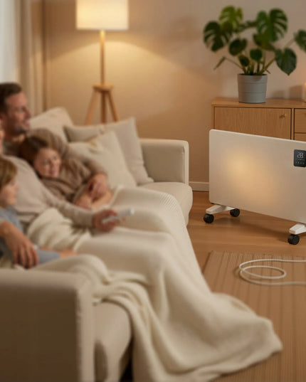 BOSTE ELEKTRINIS KONVEKCINIS ŠILDYTUVAS ENERGIJĄ TAUPANTIS VONIOS KAMBARIUI WIFI LED