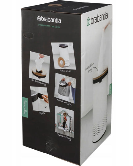 Brabantia skalbinių krepšys, 35 l, juodas