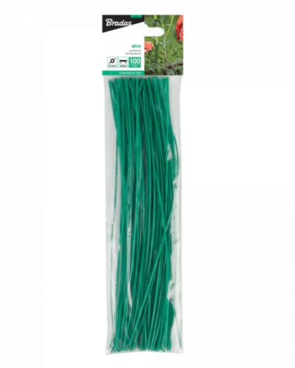 BRADAS sodininkystės viela, 25 cm, 100 vnt., žalia