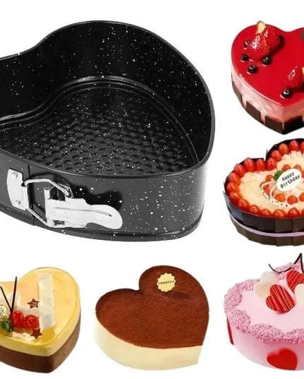 Brunbeste kepimo forma širdelės formos 24 cm marmurinė danga