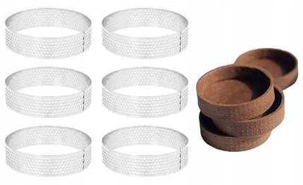 Brunbeste perforuota pyrago forma, 8 cm, 6 vnt. rinkinys
