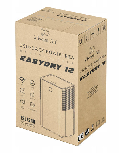 Buitinis oro sausintuvas, drėgmės sugėriklis Mission Air EASYDRY 12L/24h WiFi