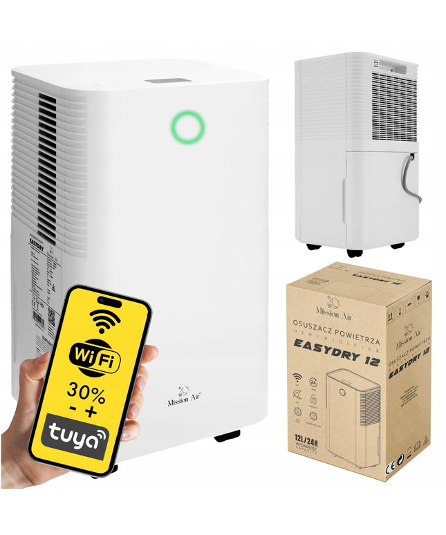 Buitinis oro sausintuvas, drėgmės sugėriklis Mission Air EASYDRY 12L/24h WiFi