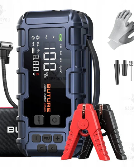BUTURE itin galingas 6000A užvedimo įrenginys su 160 PSI kompresoriumi