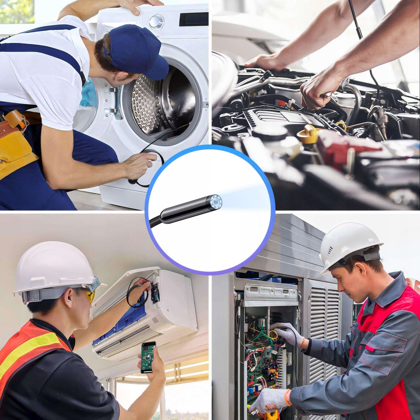 Endoskopinė apžiūros kamera 5M 6 LED FHD WIFI Mobiliajam telefonui USB-C