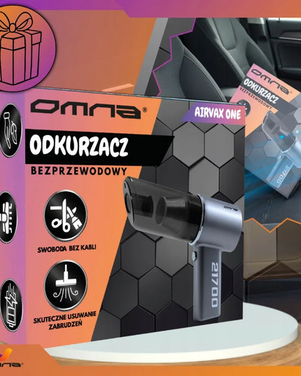 Belaidis automobilinis dulkių siurblys „Omna AIRVAX ONE“, 80 W, su akumuliatoriumi