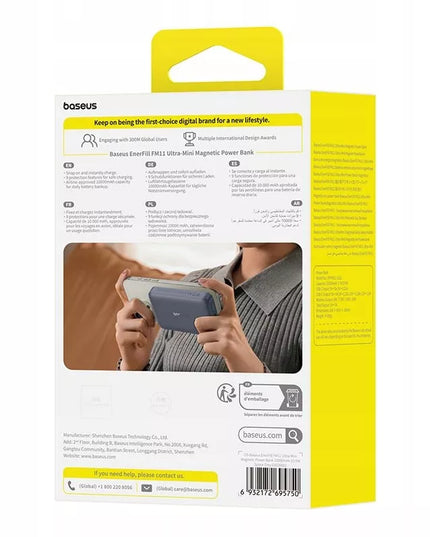 BASEUS 10000 mAh 22.5W magnetinis MagSafe išorinis akumuliatorius su integruotu laidu