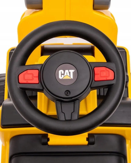CAT krautuvas paspiriamas vaikiškas automobilis mažyliui su daiktadėže ir dideliais ratais