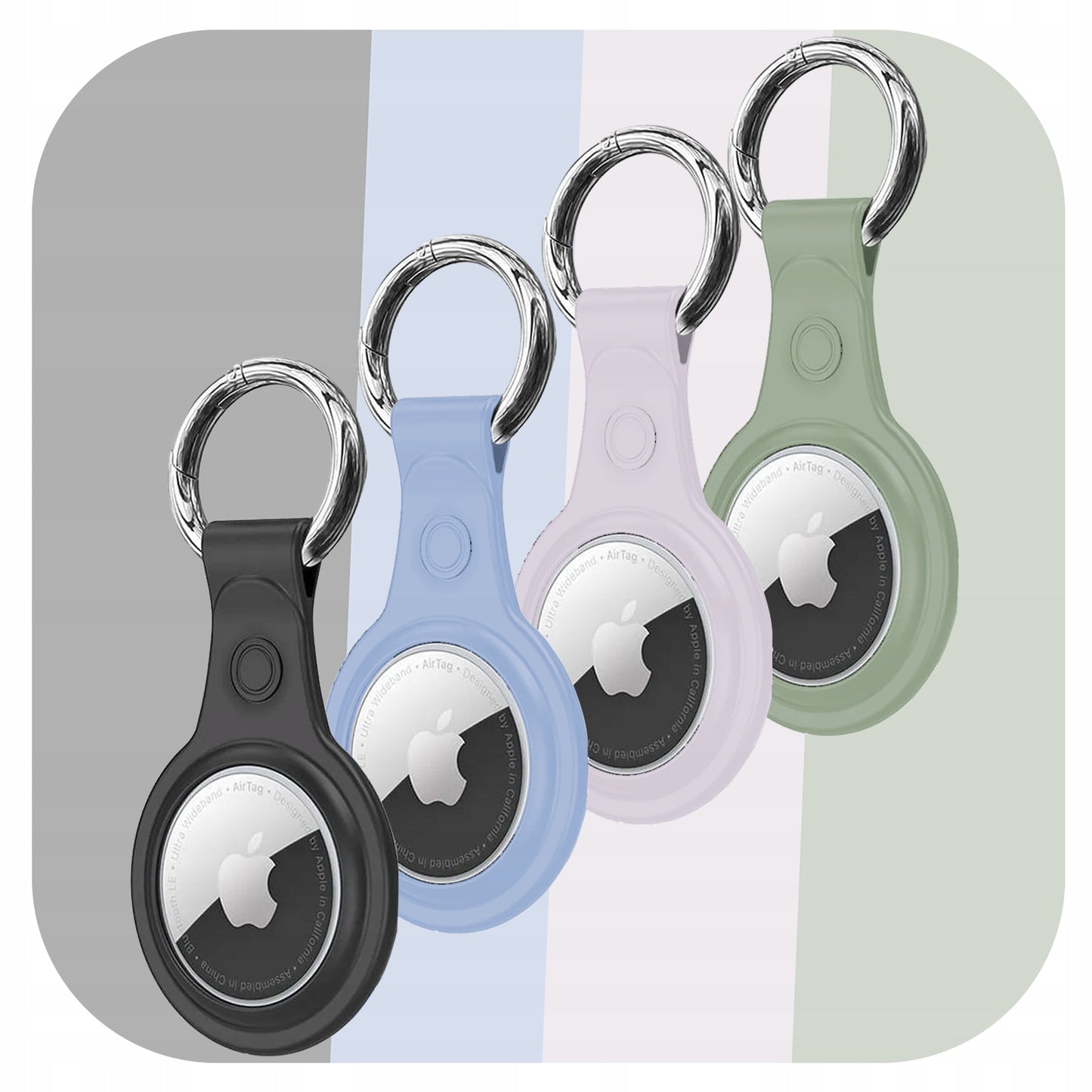 Daugiaspalvis apsauginis dėklas Apple Air Tag laikikliui (4 vnt.)