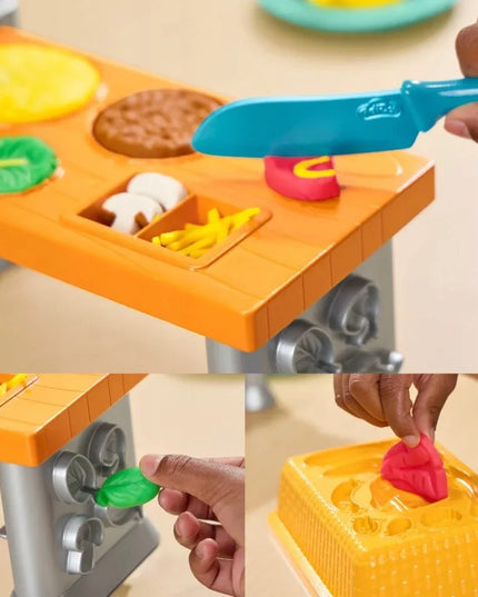 PLAY-DOH plastilinas „Super“ virtuvė su garsais, 6 indeliai ir priedai G2309
