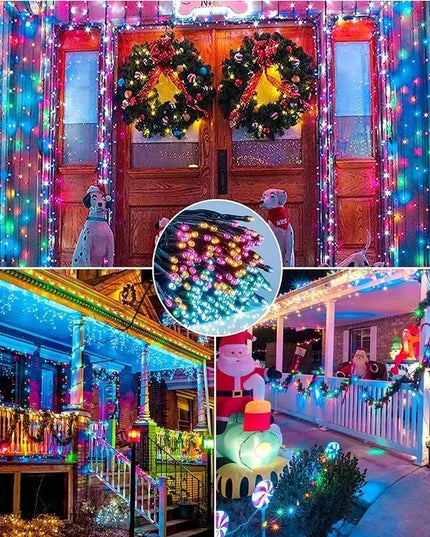 „Misoli“ 500 LED daugiaspalvė kalėdinė girlianda, skirta naudoti patalpose ir lauke, su valdikliu
