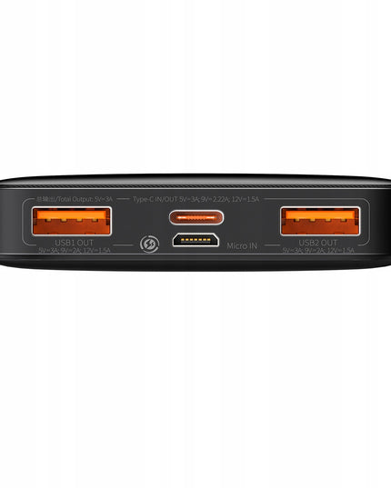 BASEUS Powerbank'as 10000mAh 20W PD 2x USB USB-C 3A QC 3.0 Greitas, Saugus