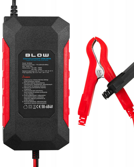 Automatinis išmanusis akumuliatorių įkroviklis BLOW 12 V / 24 V, 8 A