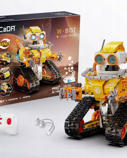 Statybiniai blokeliai CADA CODE ROBOT MODEL W.BOT RC Nuotoliniu būdu valdomas DUAL MODE 455 elementai