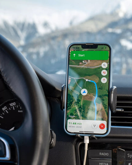 Spacecase automobilinis telefono laikiklis į ventiliacijos groteles, juodas