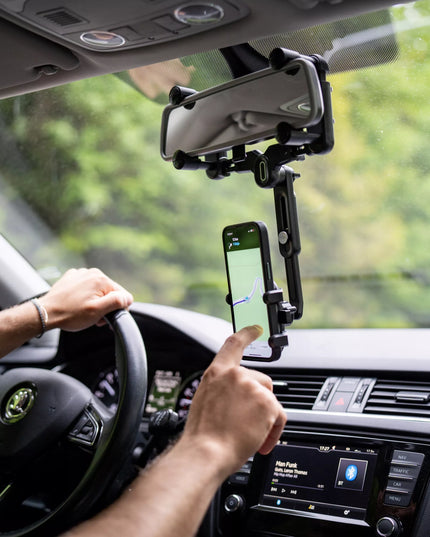 AUTOMOBILINIS TELEFONO LAIKIKLIS ANT GALINIO VAIZDO VEIDRODĖLIO TVIRTAS
