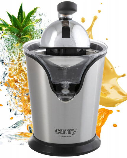 Camry CR 4006 profesionali citrusinių vaisių sulčiaspaudė 500W – tylus veikimas, 2 kūgiai, nerūdijančio plieno korpusas
